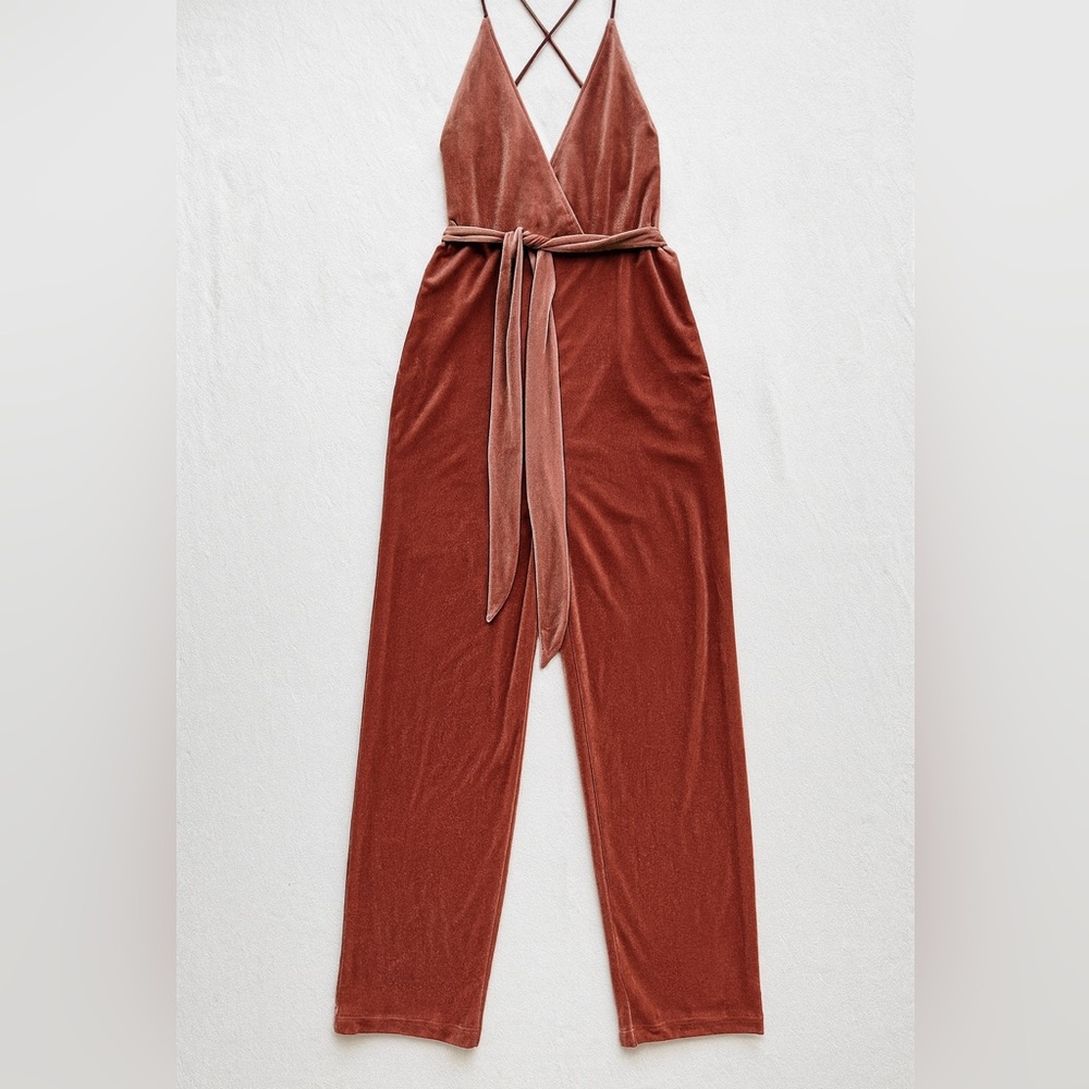 Stunning Express Velvet Wrap Jumpsuit — Size 00